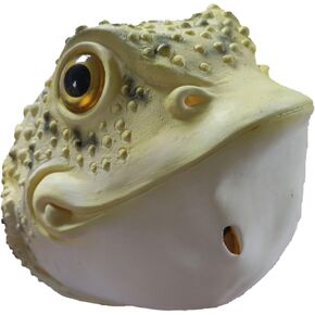 Halloween Realistic Toad Mask - Full Head Latex Frog Animal Costume Prop