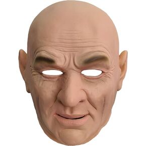 Old Man Shape Mask Latex Mask Perfect for Hallowee Cosplay and Theme Parties for Adults, Large, Yellow