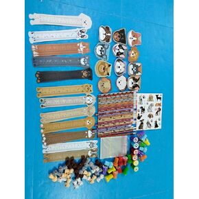 PerKoop 168 Pcs Dog Party Favors Set with Dog Mini Notebook Pencil Sticker Stamp Stationery Animals Party Favor for Puppy Pet Theme Classroom Prizes Goody Bags Piñata Stuffers School Supplies
