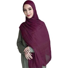 Women's Shiny Hijab Scarf, Long Muslim Scarves, Lightweight Hijab Shawl