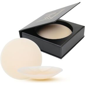nipple covers - invisible silicone nipple covers reusable, sticky adhesive nipple pasties, for women with travel box in Saudi Arabia