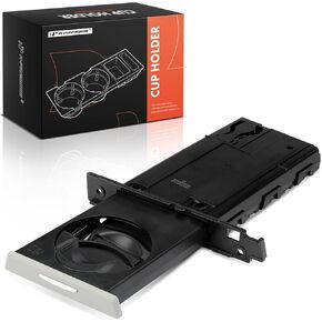 A-Premium Cup Holder Compatible with BMW 323i 2006-2011, 325i 330i 2006, 328i 2007-2013, 335i, 325xi, 328xi, 330xi, 335xi, 328i xDrive, 335i xDrive, 335d, 335is, M3, Front Right Passenger Side, Gray