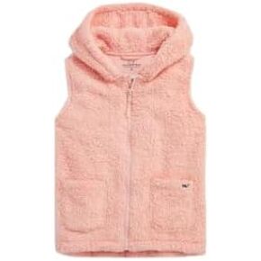 vineyard vines Girls Teddy Hooded Vest, pink Blossom, Medium (10-12)