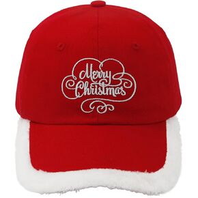 Merry Christmas Embroidered Santa Hat – Classic Red & White Design with Festive Embroidery, Cozy Holiday Hat for Christmas