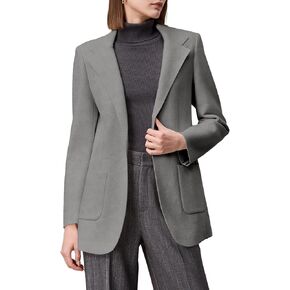 Amoretu Women's Wool Kint Blazers Work Casual Suit with Pockets Long Sleeve Outerwear, 2024