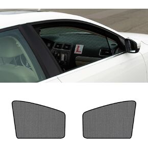 Car Side Window Sun Shades, Magnetic Blackout Car Curtains with UV Rays Protection, Universal Car Priavcy Curtains Breathable Mesh Car Window Screen Shades for Car (Black-Front+Rear Side)