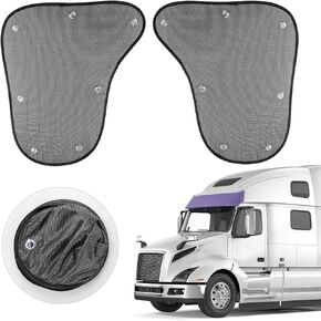 JDMON Side Window Sun Shade for Semi Trucks, 23.4×19.4 inch Truck Windows Shades with Suction Cup, RV Semi Truck Accessories Interior UV Protection Replacement for Freightliner Volvo VNL International