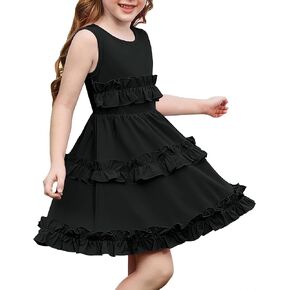 GRACE KARIN Girls Party Christmas Dress Ruffle Formal Fancy Dresses Size 5-12