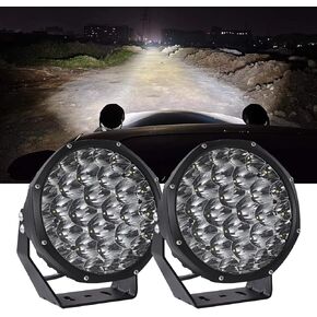 Led Spotlight 9 Inch Round Offroad Lights 240w Driving Lights Bar 19600lm High Output Spot Beam Illuminate Fog Spot Lights Led Work Light Suv Truck Atv Pickup Wrangler2 Pcs(9Inch)