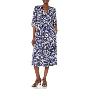 NIC+ZOE Women's Indigo Stamp Dress