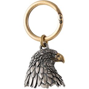 COPPERTIST.WU Eagle Bell Decor Bells Keychain w Key Ring/Bodhi Bead Lanyard, Pet Tracker Collar Charms, Brass & Bronze