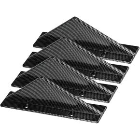 4pcs Black Straight Car Rear Lower Bumper Splitter Lip Wing Diffuser Shark Fin Spoiler Universal with Screw for Car SUV Replace Parts