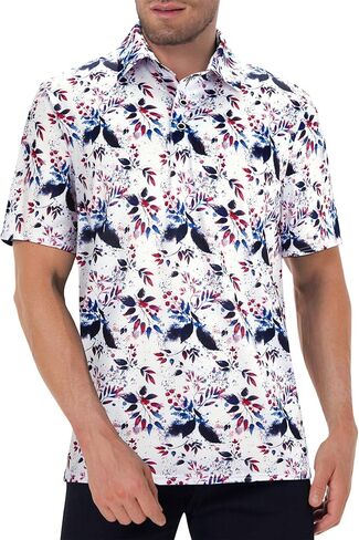 Golf Shirts for Men Performance Moisture Wicking Dry Fit Short Sleeve Print Polo Shirts in Saudi Arabia