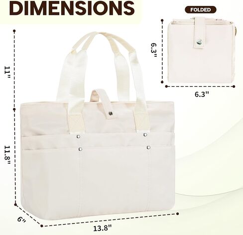 Foldable Tote Bag for Women, Lightweight Shoulder Bag With Compartment and Zipper for Travel, Work, Outdoor in Saudi Arabia