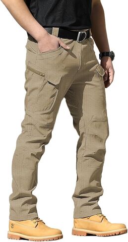 AUTIWITUA سروال تكتيكي للرجال مقاوم للماء سروال البضائع خفيف الوزن للتنزه في الهواء الطلق (بدون حزام) in Kuwait