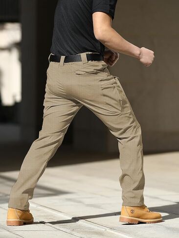 AUTIWITUA سروال تكتيكي للرجال مقاوم للماء سروال البضائع خفيف الوزن للتنزه في الهواء الطلق (بدون حزام) in Kuwait