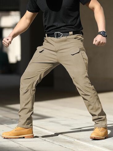 AUTIWITUA سروال تكتيكي للرجال مقاوم للماء سروال البضائع خفيف الوزن للتنزه في الهواء الطلق (بدون حزام) in Kuwait