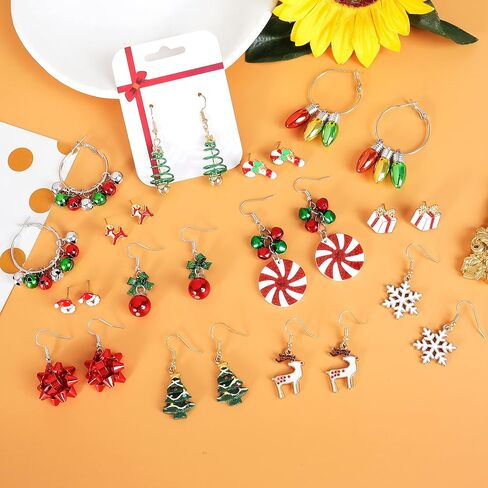 Christmas Earrings for Women Stocking Stuffers Christmas Tree Cake Earrings Jingle Bell Snowman Snowflake Bow Candy Cane Gingerbread Reindeer Penguin Earrings Holiday Earrings Xmas Earrings Christmas Gifts in Kuwait