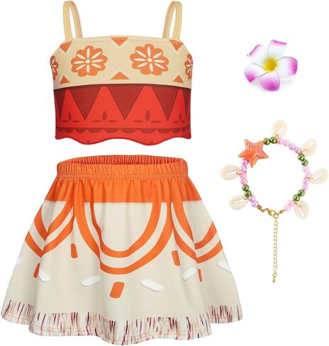 فستان WonderBabe Girls Adventure Outfit للأطفال بأكمام مكشكشة من الدانتيل وأعياد الميلاد وأعياد الميلاد والكريسماس in Kuwait
