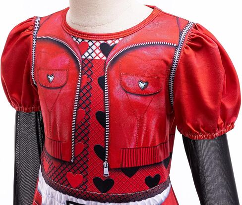 Girls Rise Red Costume with Wig Kids Red Costume for Halloween Girl Rise Red Princess Party Dress in Saudi Arabia