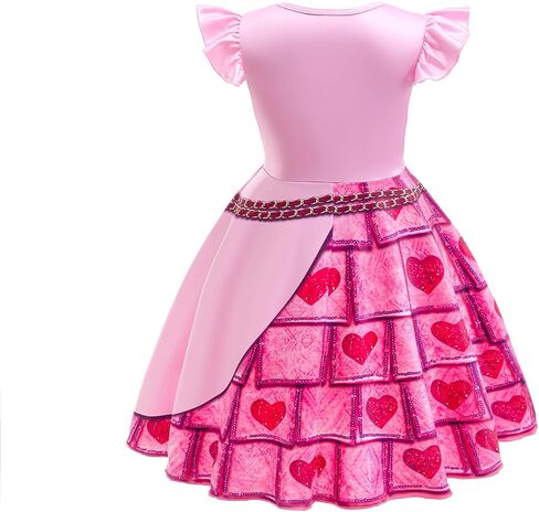 Girls Rise Red Costume with Wig Kids Red Costume for Halloween Girl Rise Red Princess Party Dress in Saudi Arabia