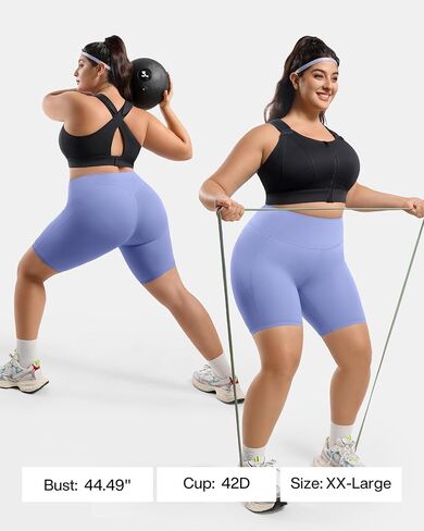 High Impact Zip Front Adjustable Sports Bra No Bounce Criss Cross Plus Size Bras for Women Workout Running in Kuwait