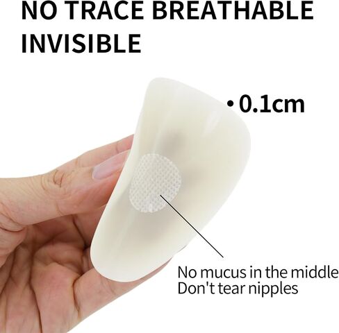 nipple covers - invisible silicone nipple covers reusable, sticky adhesive nipple pasties, for women with travel box in Saudi Arabia