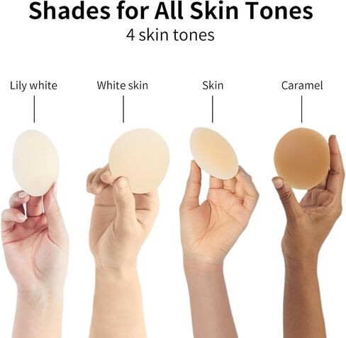 nipple covers - invisible silicone nipple covers reusable, sticky adhesive nipple pasties, for women with travel box in Saudi Arabia