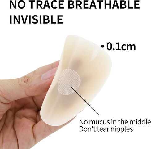nipple covers - invisible silicone nipple covers reusable, sticky adhesive nipple pasties, for women with travel box in Saudi Arabia