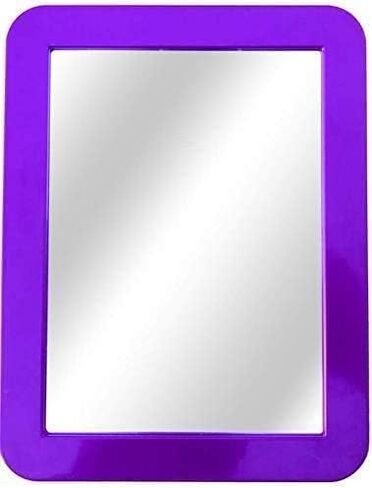 Boxgear Magnetic Locker Mirror - 5" x 7"- for School Locker, Bathroom, Household Refrigerator, Locker Accessory, Workshop Toolbox or Office Cabinet (Gray) in Kuwait