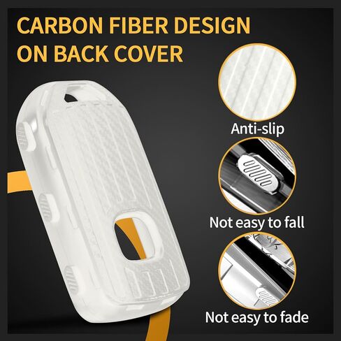 TANGSEN Key Fob Case TPU Cover Compatible with Honda Accord Hybrid Civic CROSSTOUR CR-V CR-Z FIT HR-V Odyssey Transparent Carbon Fiber Texture 3 4 5 6 7 Button Protective Key Shell in Kuwait