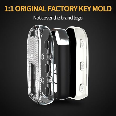 TANGSEN Key Fob Case TPU Cover Compatible with Honda Accord Hybrid Civic CROSSTOUR CR-V CR-Z FIT HR-V Odyssey Transparent Carbon Fiber Texture 3 4 5 6 7 Button Protective Key Shell in Kuwait
