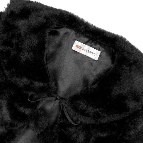 BOLEROSE Girls Cozy Faux Fur Childrens Kids Bolero Shrug Jacket Wrap Coat in Kuwait