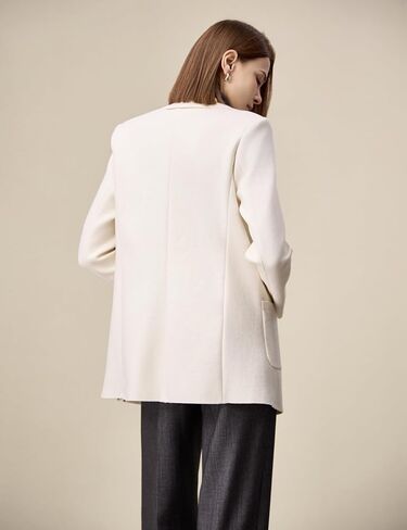 Amoretu Women's Wool Kint Blazers Work Casual Suit with Pockets Long Sleeve Outerwear, 2024 in Saudi Arabia