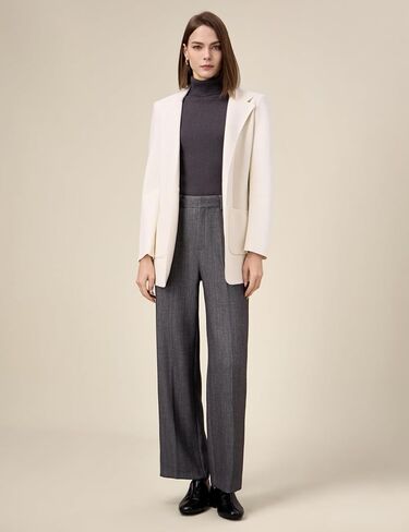 Amoretu Women's Wool Kint Blazers Work Casual Suit with Pockets Long Sleeve Outerwear, 2024 in Saudi Arabia
