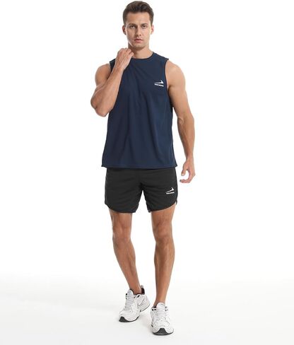 Men's Tank Tops Sleeveless Gym Shirt Running Athletic Top in Kuwait