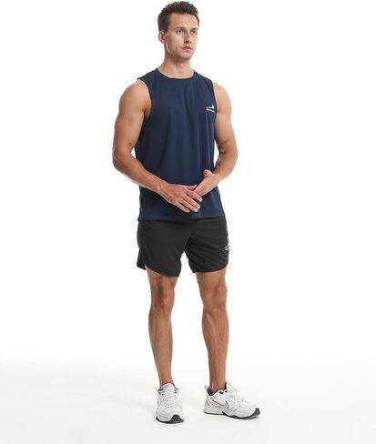 Men's Tank Tops Sleeveless Gym Shirt Running Athletic Top in Kuwait