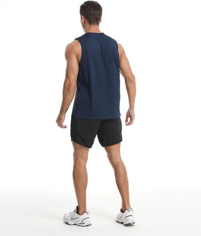 Men's Tank Tops Sleeveless Gym Shirt Running Athletic Top in Kuwait