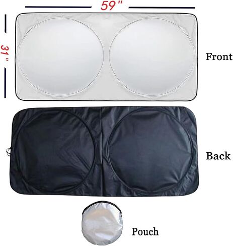 Windshield Sun Shade Foldable,Sun Visor for Car Windshield,Car Sun Shade Windshield,Sunshade for Car Windshield SUV,Car Shades for Front Windows,Car Window Shades Front Windshield,Sun Shade Car in Saudi Arabia