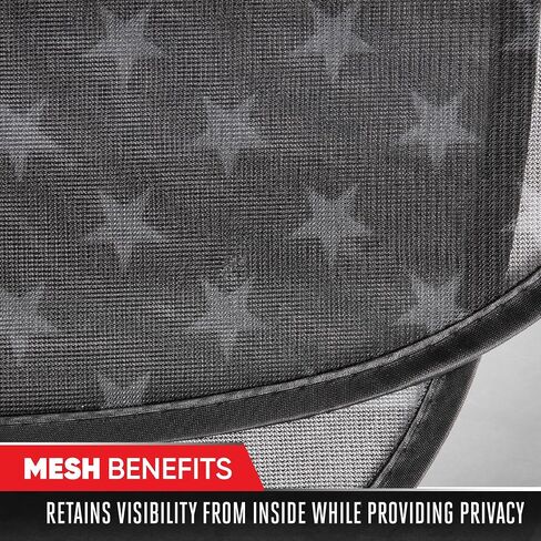 Motor Trend USA Black American Flag Car Window Shades, 2-Pack (18" x 14") - Car Window Covers Block Heat and Glare, Ideal Car Window Shade for Baby Pets Kids Travel, Car Window Shades for Side Window in Saudi Arabia