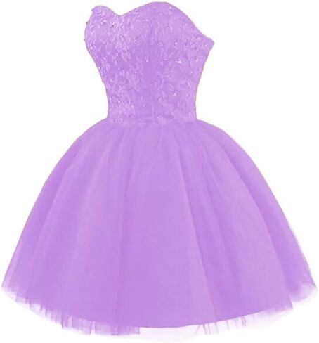 Tulle Beading Homecoming Dress Strapless Short Lace Prom Dress Teens Cocktail Evening Junior Formal Dresses in Saudi Arabia