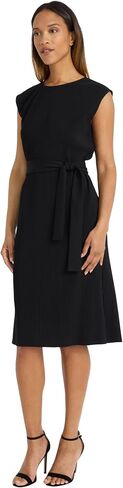 Maggy London Women's Midi Sheath Cap Sleeves-Self-tie Belt-Textured Rib-Knit Fabric-Versatile Cocktail Dress in Saudi Arabia