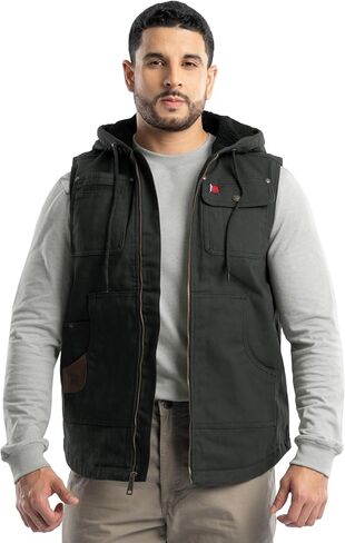 Wrangler Men's Sherpa Lined Vest with Hood in Saudi Arabia