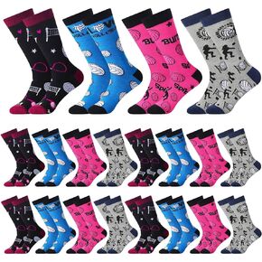 Xtinmee 20 Pairs Novelty Volleyball Sock Bulk Casual Funny Crew Socks Sports Outdoors Socks for Men women