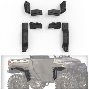 A & UTV PRO Wider Fender Flares for 2018-2024 Polaris Ranger 1000 XP/Northstar Accessories Front & Rear Brush Guard Extended Mud Flaps XXL Heavy Duty Mud Guards, 8PCS