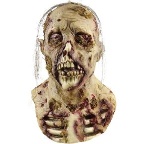 MOLEZU Scary Mask Zombie Head Mask Vampire Mask Latex Creepy Halloween Costume Party Cosplay Horror Props Adult