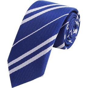 AUSKY 4 Packs Mens Necktie for Themed Party Costume Tie, Halloween Cosplay ties Unisex Adult Classic Striped Satin Toy Tie