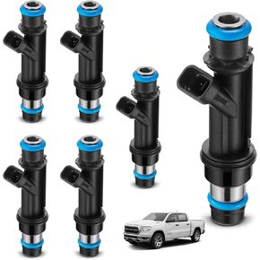BDFHYK Fuel Injector FJ319 12569573 25313185 Compatible with 2002-2005 Chevrolet Trailblazer GMC Envoy XUV XL Buick Rainier Isuzu Ascender Saab 9-7x 4.2L l6 Truck Replacement FJ10578 25321207 Set of 6
