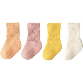Luftschloss Kids Cotton Socks For Boys Girls Warm Thermal Winter Cozy Soft Thick Toddlers Crew Boot Socks 4 Pack 1T-5T