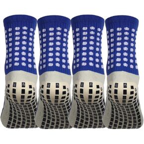 Kids Grip Soccer Socks Boys Non Slip Football Socks Anti Slip Grip Sock for Sports 4Pairs